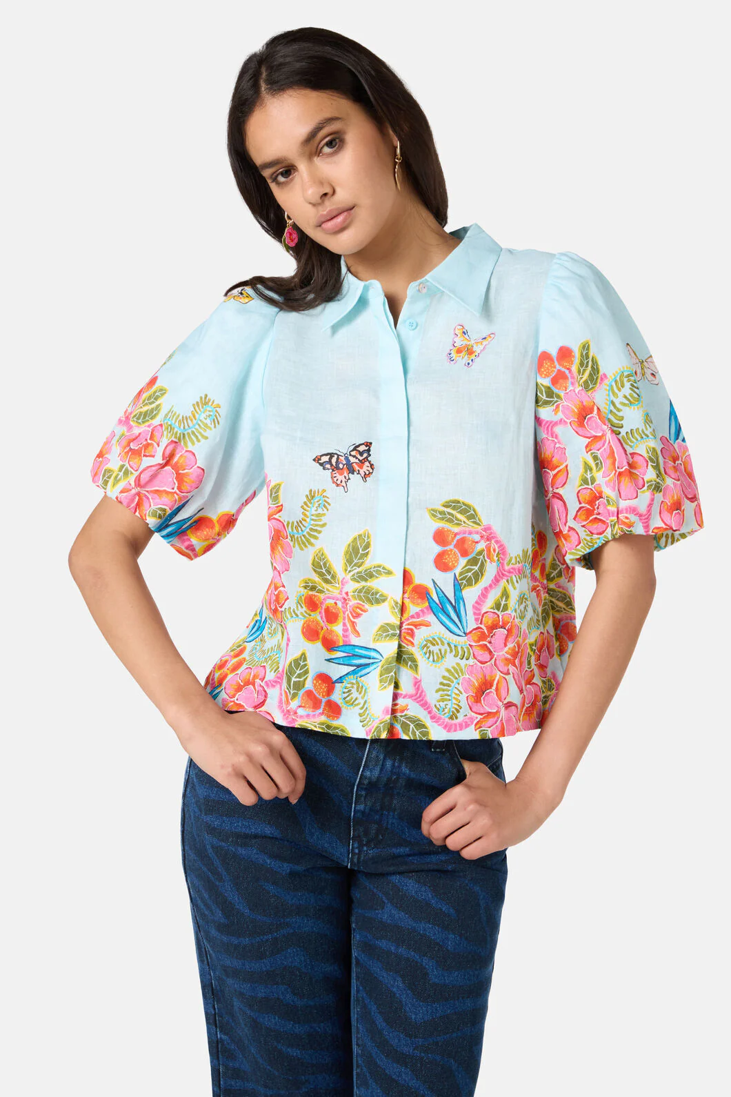 Plum Harvest Print Shirt