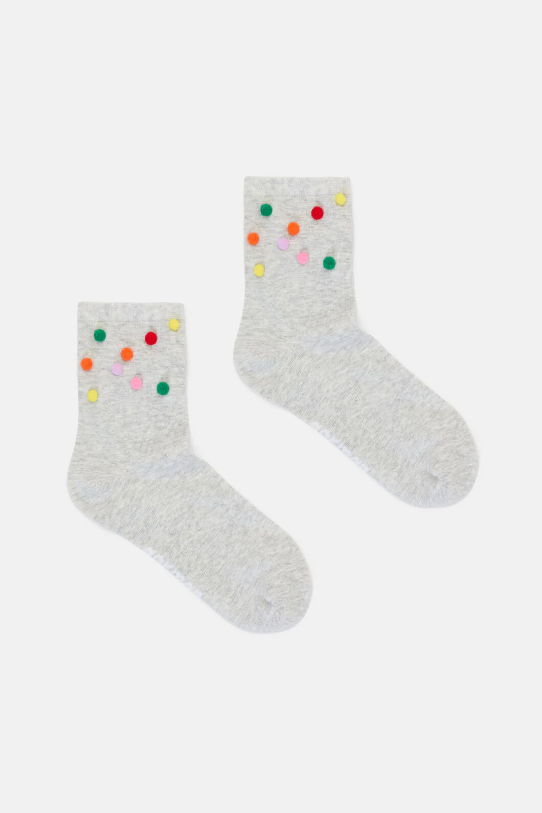 Pom Pom Grey Sock