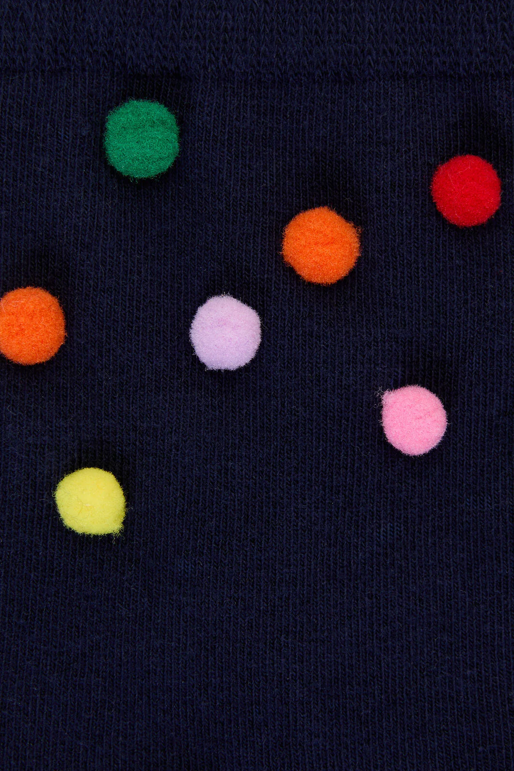 Pom Pom Navy Sock - Image 2