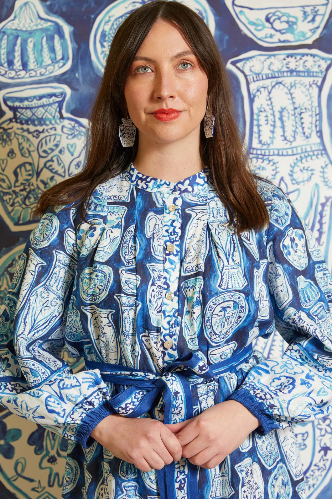 Porcelain Paradise Party Dress - Image 2