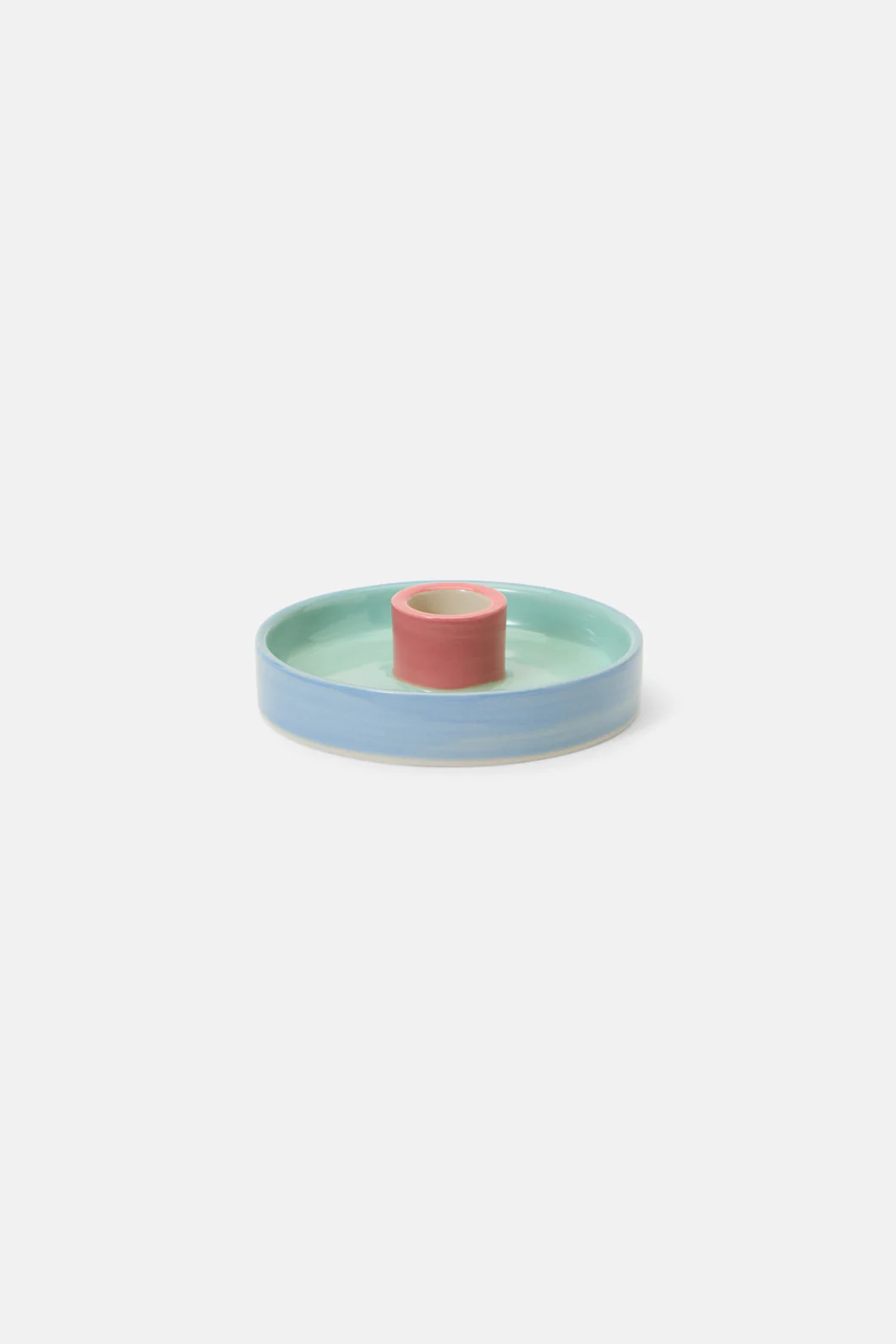 Rainbow Ceramic Candle Holder S/2 - Image 2