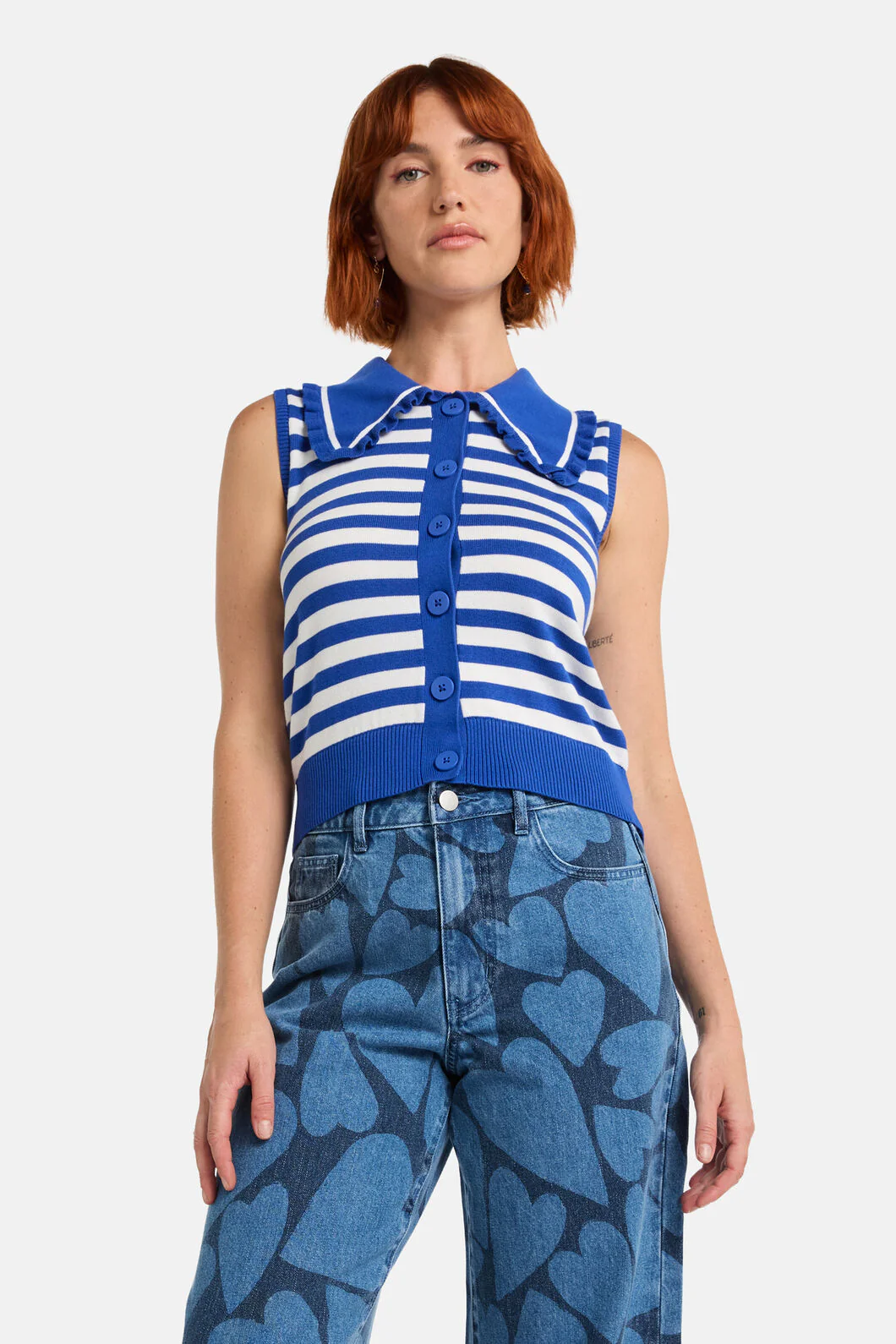 Sailor Collar Knit Top
