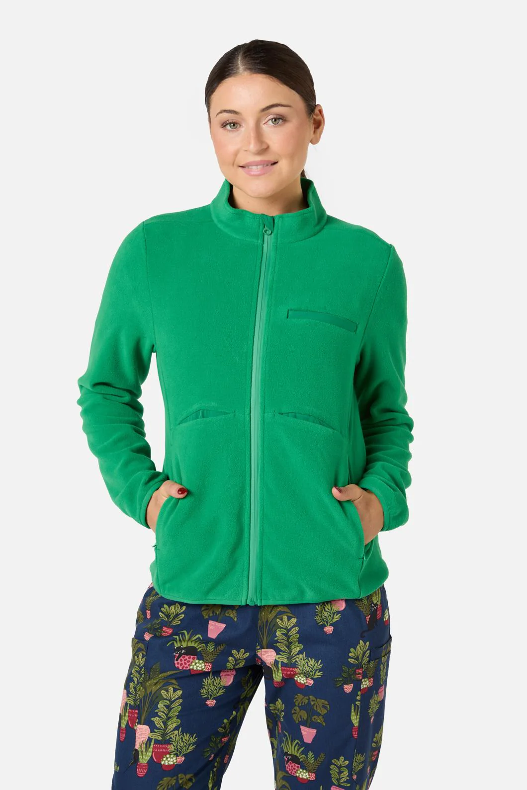 Scrubs Green Micro Polar Fleece Jkt - Image 3