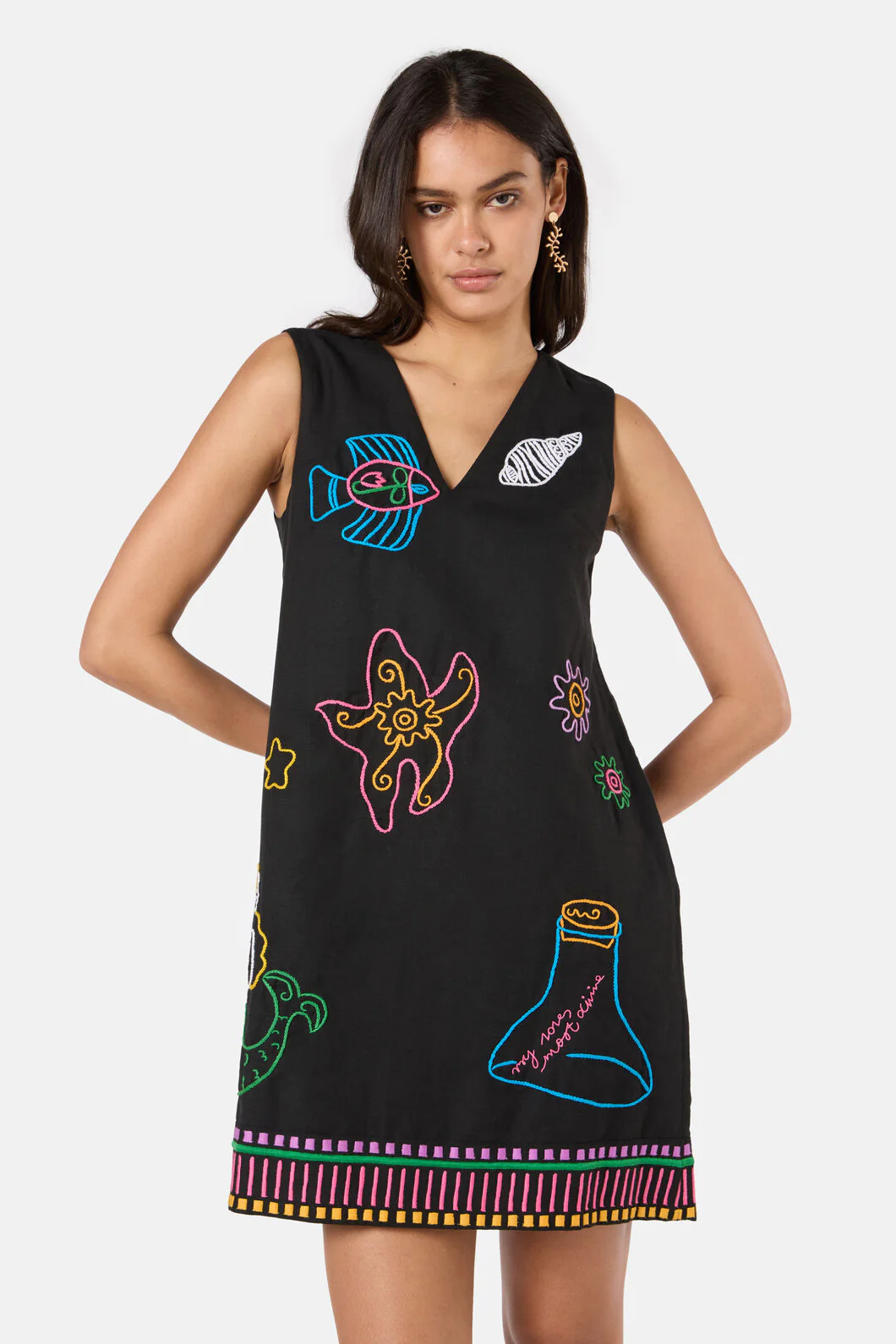 Sirena Embroidered Dress - Image 2
