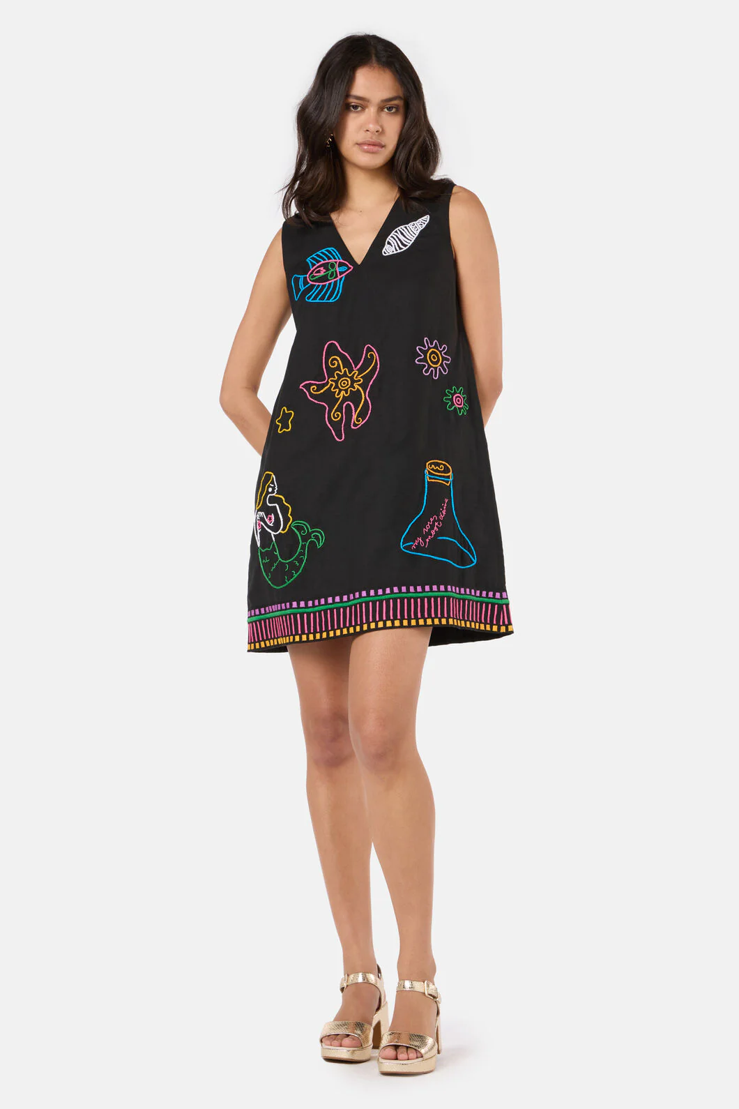 Sirena Embroidered Dress - Image 3