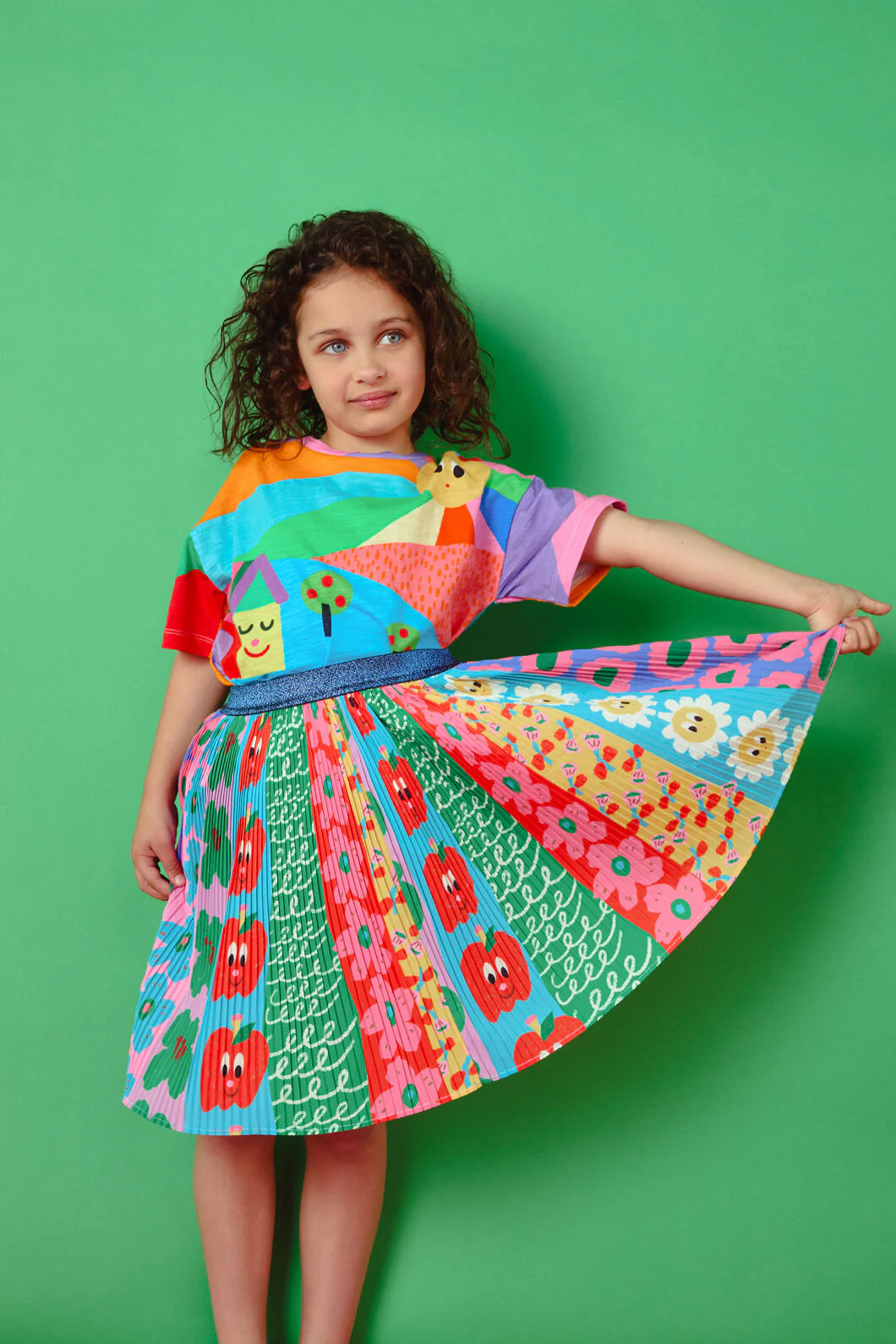 Splice Icon Kids Pleat Skirt