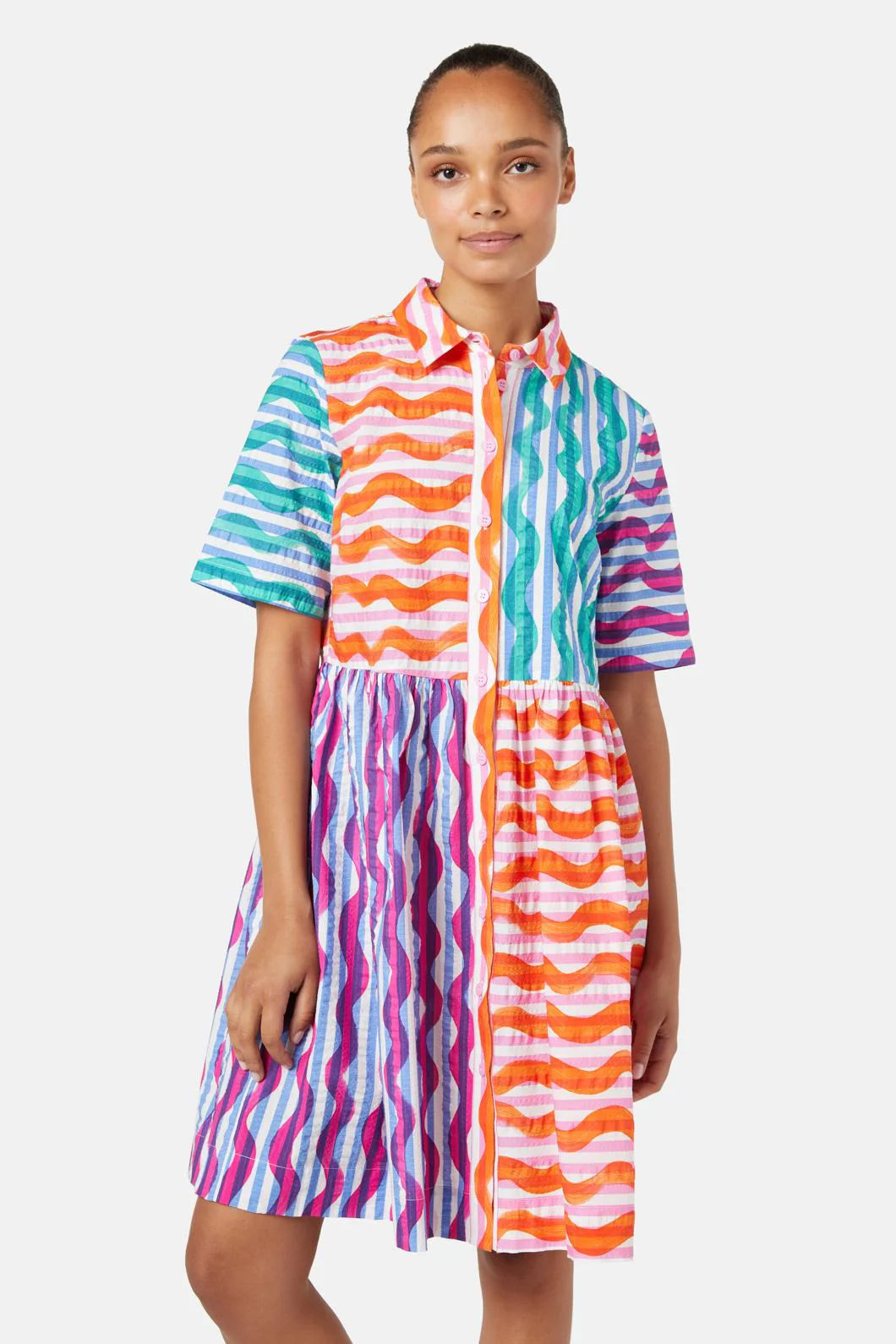 Squiggle Stripe Dress - Image 2