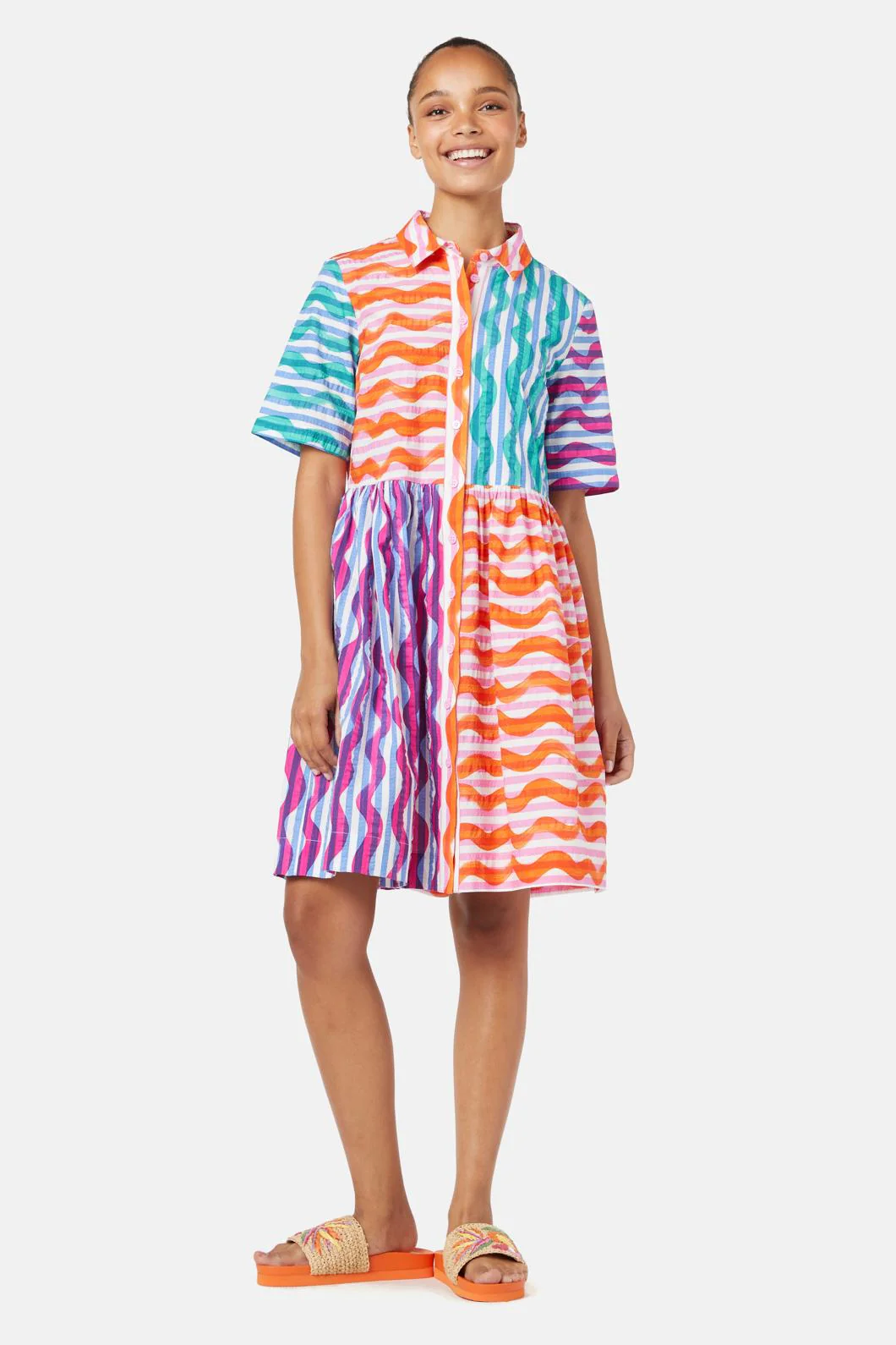 Squiggle Stripe Dress - Image 3