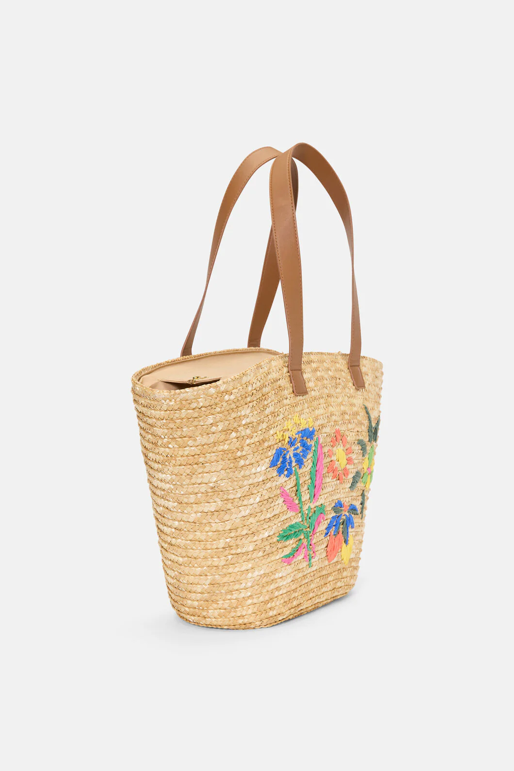 Stencil Garden Raffia Tote - Image 2