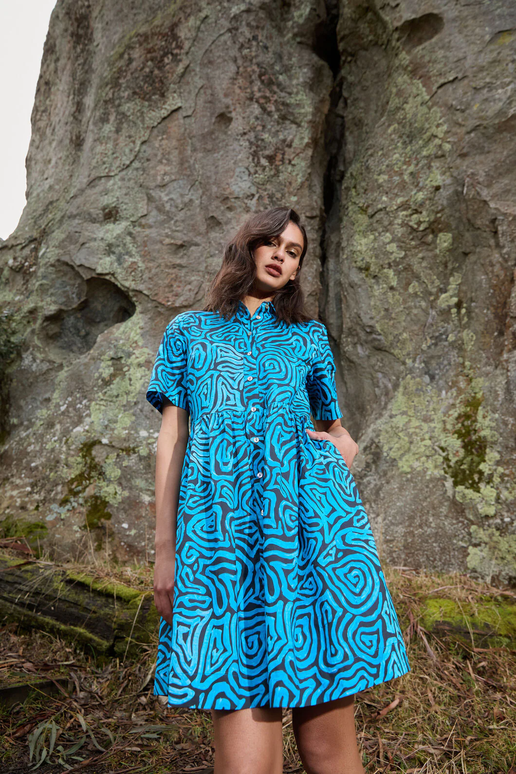 Harvest Print Shirt Dress