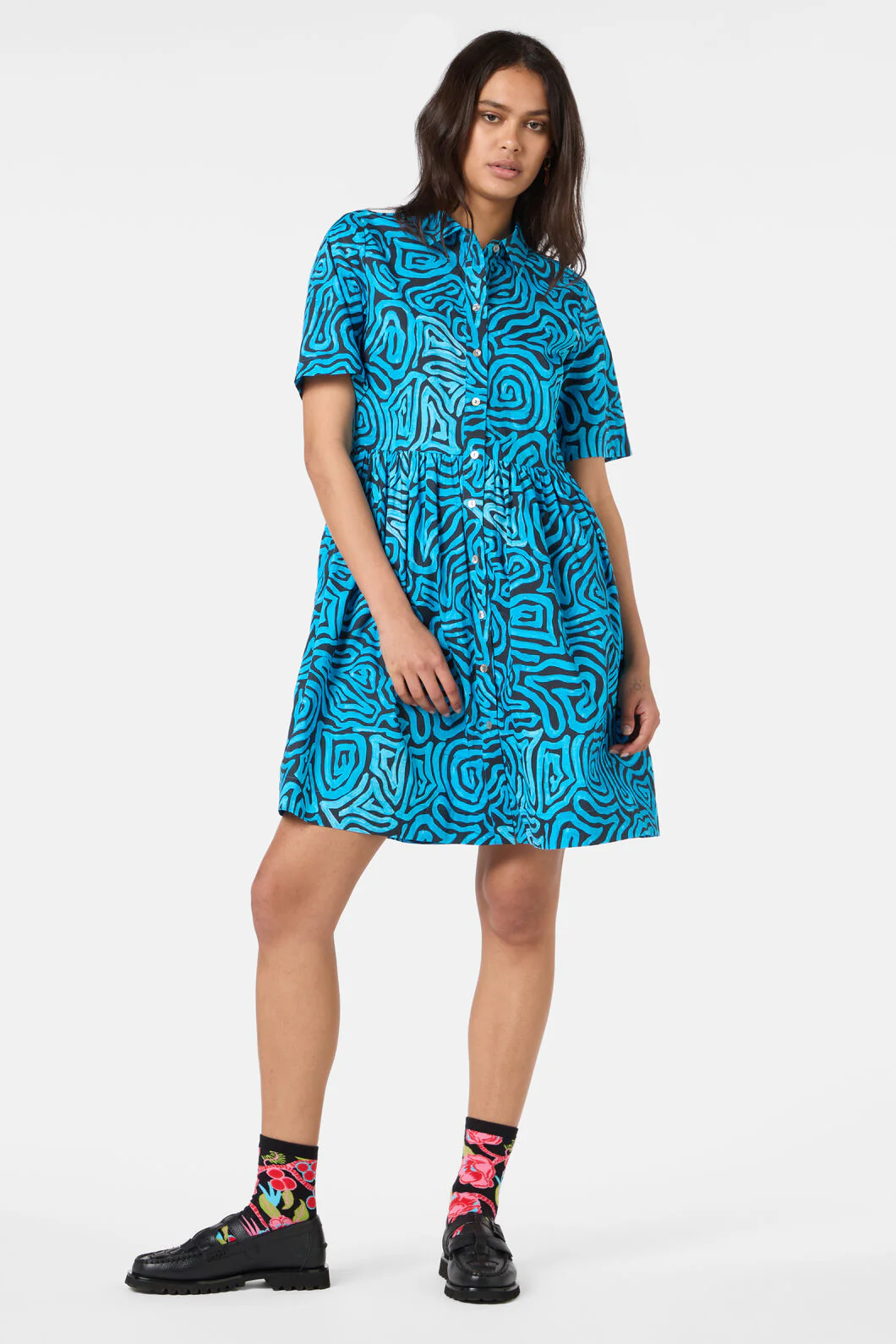 Harvest Print Shirt Dress - Image 2