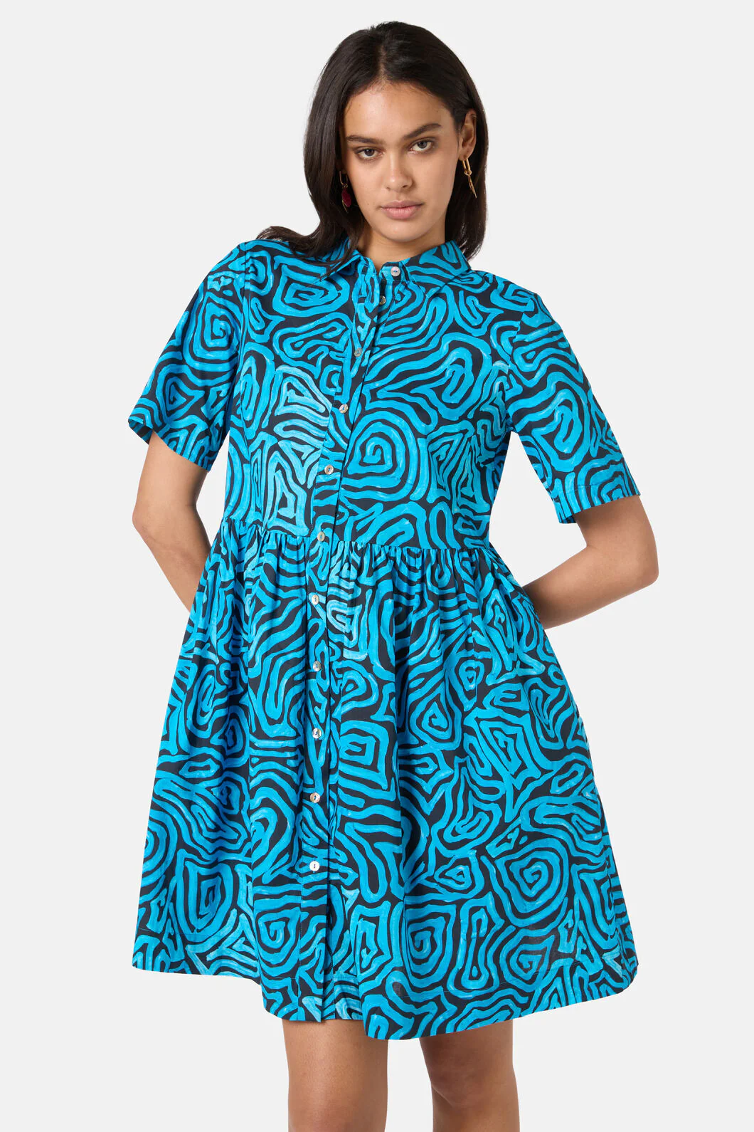Harvest Print Shirt Dress - Image 3