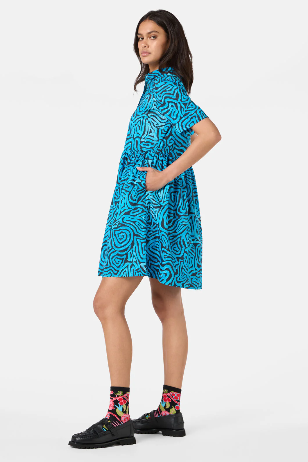 Harvest Print Shirt Dress - Image 4