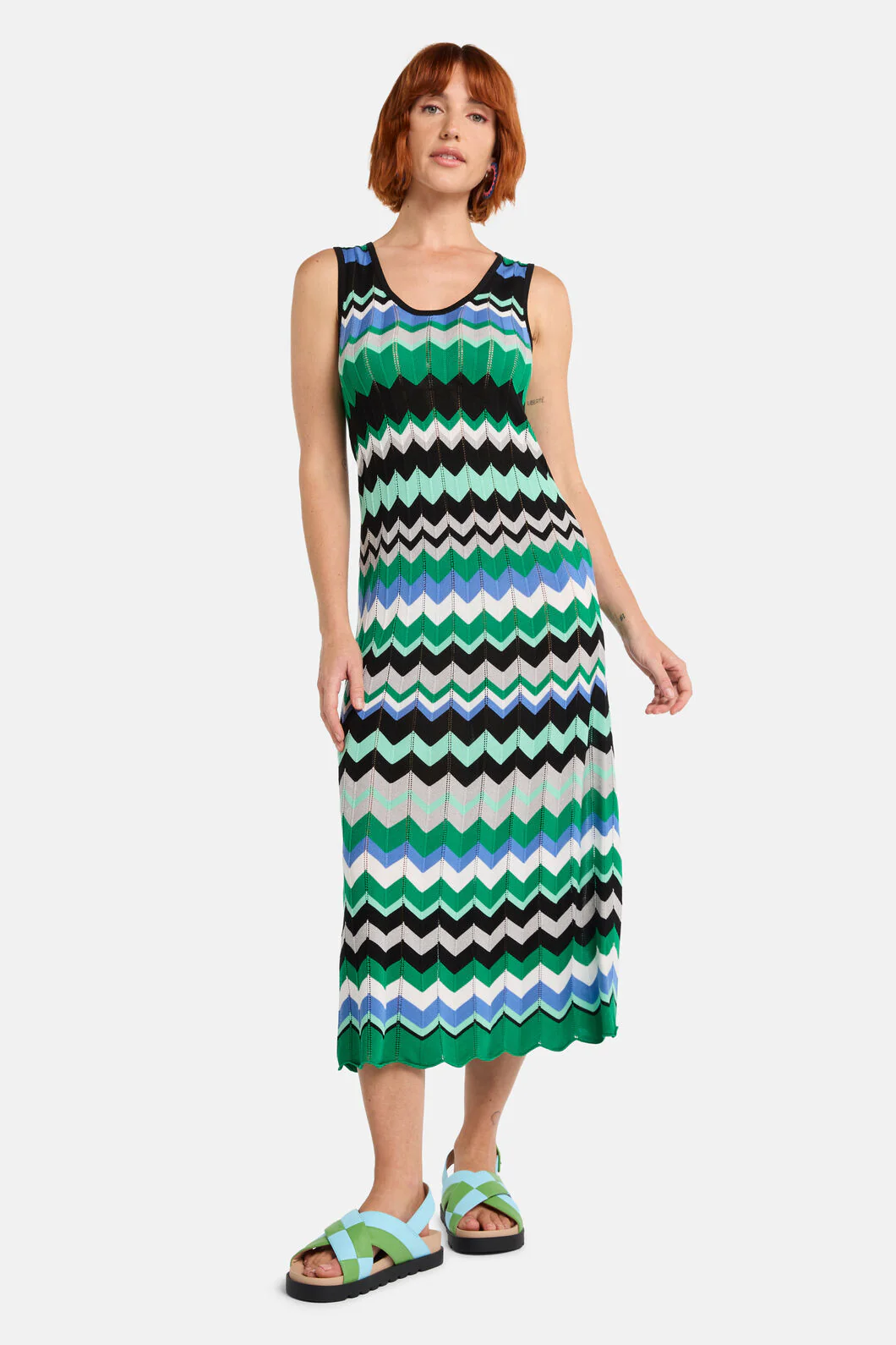 Tropic Zigzag Knit Dress