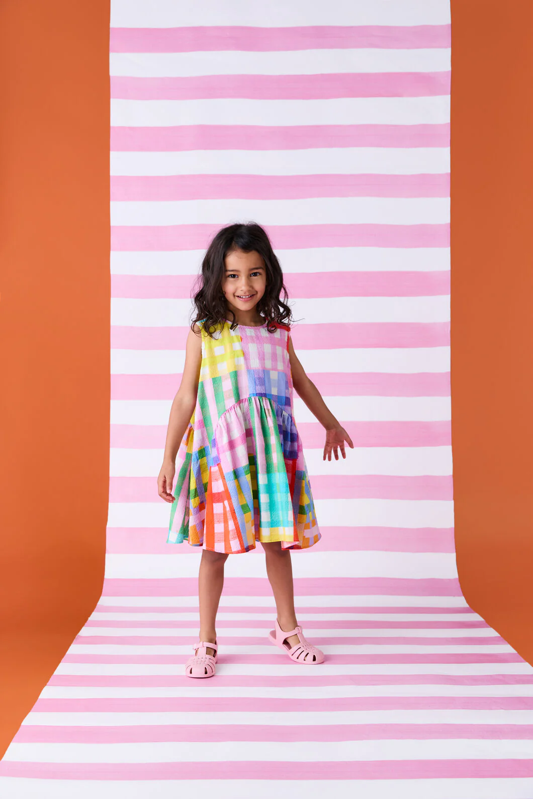 Vichy Check Kids Tulip Dress - Image 2