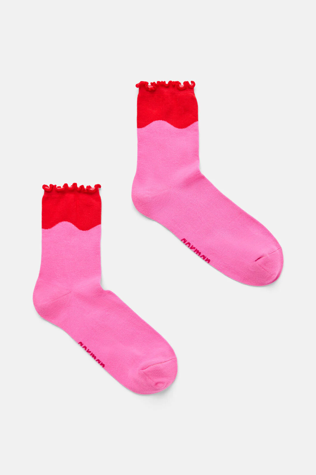 Wavy Ankle Sock Pink